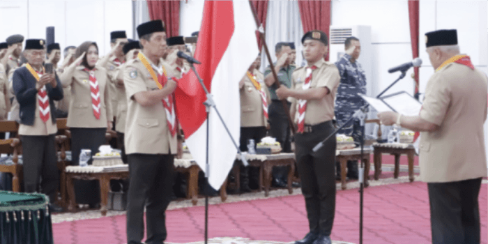 Pelantikan Kwarda sebagai Ketua Gerakan Pramuka Kalimantan Timur