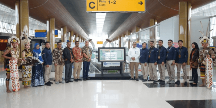 Edukasi Rupiah, BI sosialisasikan CBP di Bandara APT Pranoto.
