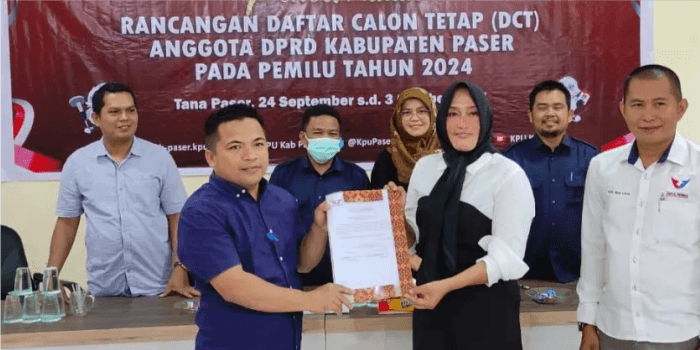 Terdapat Empat Partai Politik di Kabupaten Paser Ganti Bakal Calon Legislatif
