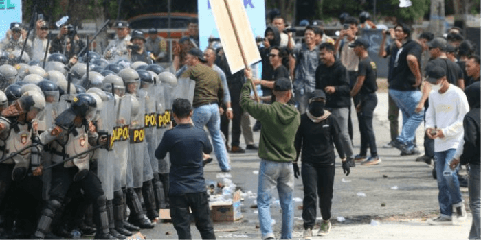 Aksi massa di Balikpapan dalam simulasi pemilu 2024