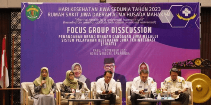 Rumah Sakit Jiwa Daerah Atma Husada Mahakam (RSJD AHM) telah sukses mengadakan sebuah Focus Group Discussion (