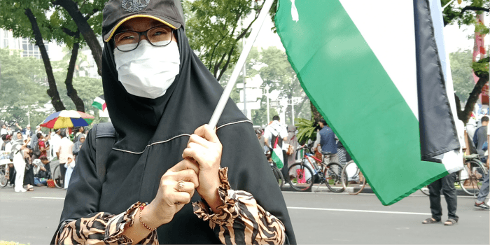 Masa Besar Berkumpul di Monas dalam Aksi Bela Palestina
