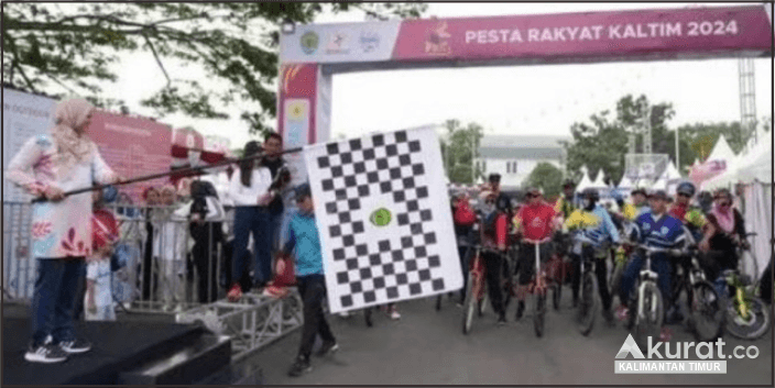 Gowes Gembira Meriahkan Pesta Rakyat Kaltim, Antusiasme Tinggi, Kebersamaan Semakin Kuat